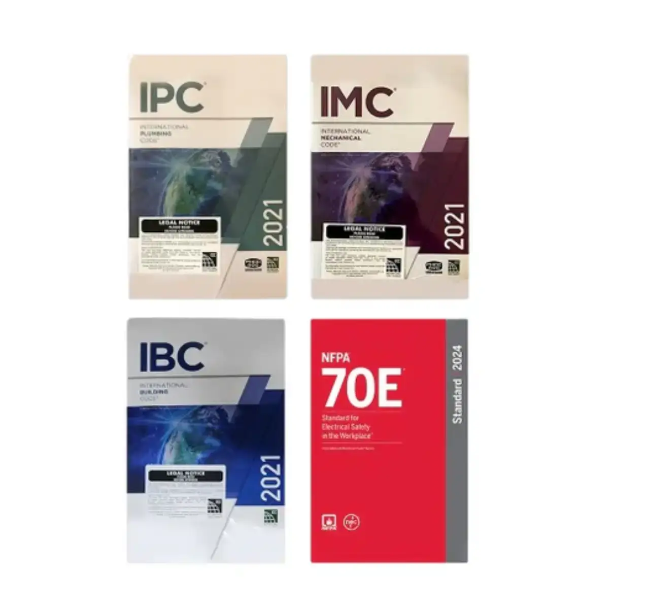 2021 Building Systems & Electrical Safety Code Set: IBC 2021, IMC 2021, IPC 2021 & NFPA 70E – (PB) – Medical & Health book fr