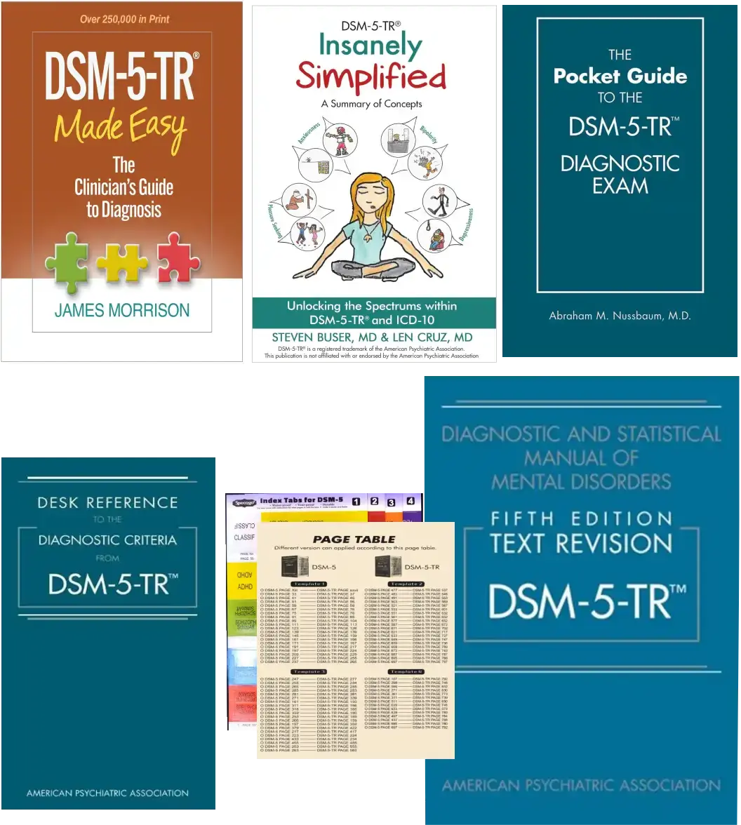 DSM – 5 – TR Professional Set – DSM – 5 – TR – Main Manual – Paperback+ Clinician's Made Easy + Insanely Simplified Concepts 