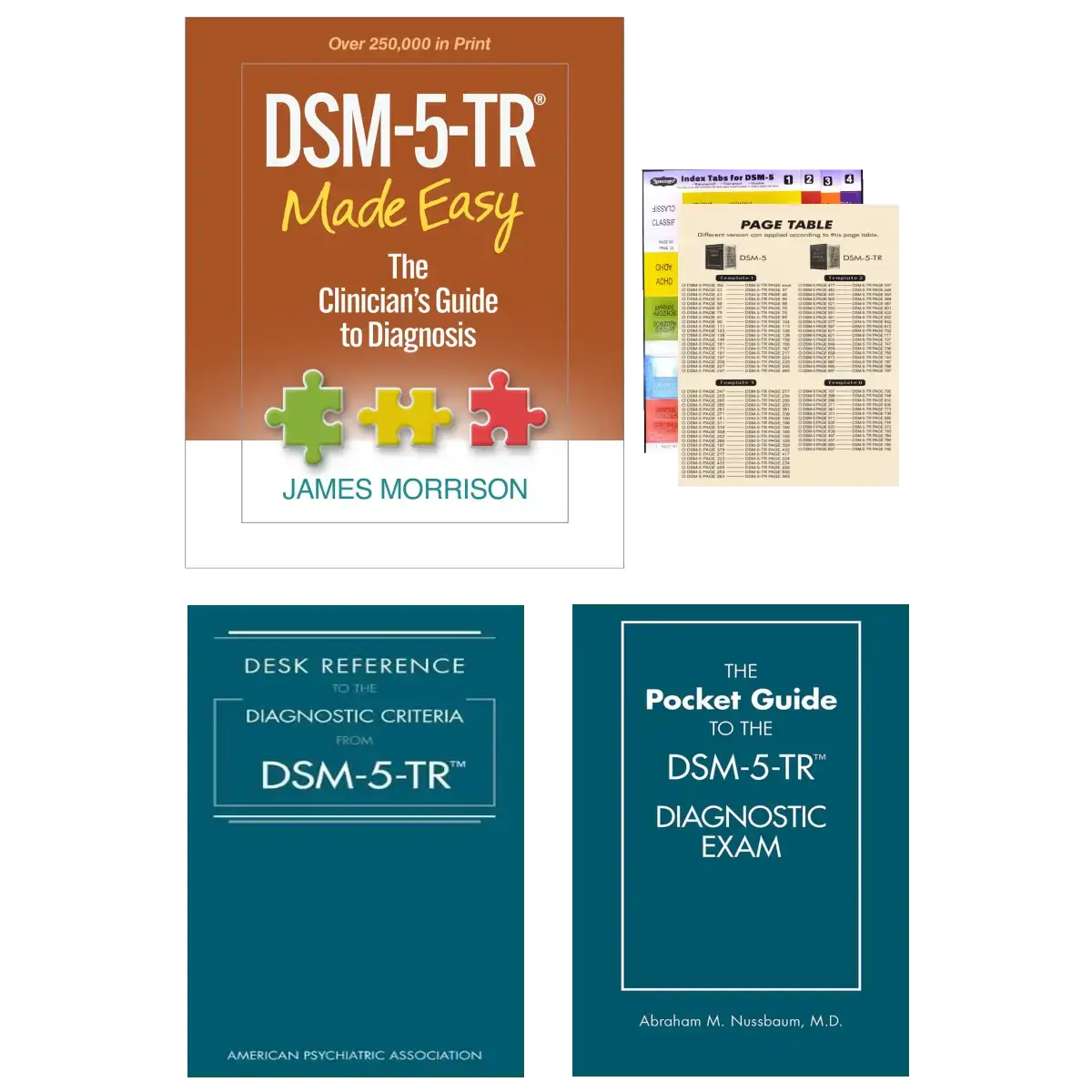DSM – 5 – TR Clinician Toolkit – Clinician's Guide Made Easy + Desk Reference + Pocket Exam Guide + Page Table Mapping Insert