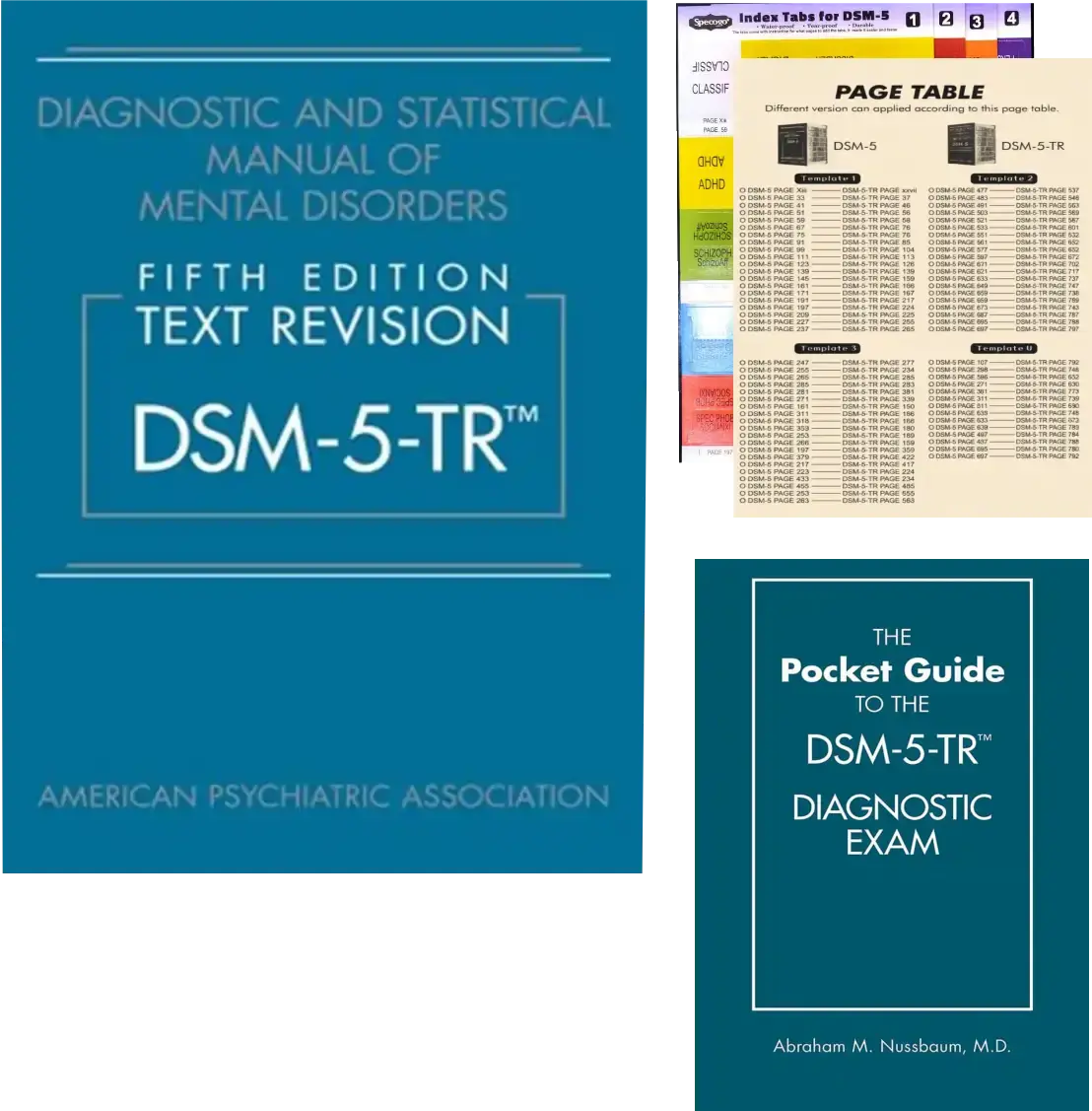 DSM – 5 – TR 5th Edition Set – Diagnostic and Statistical Manual of Mental Disorders + Pocket Guide + Page Table Mapping Inse