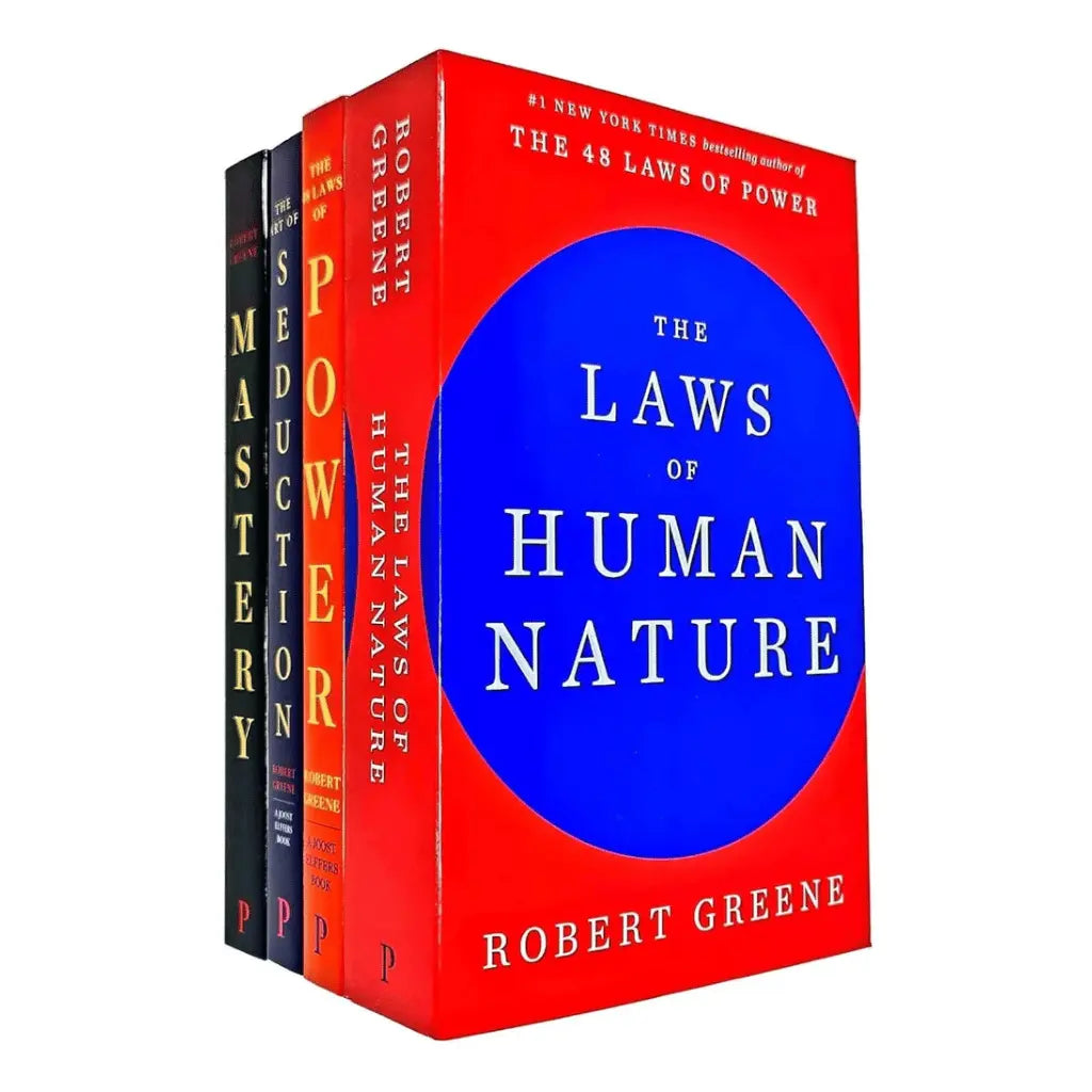 Robert Greene Collection 4 Books Set (The Art of Seduction, Mastery, The Concise 48 Laws of Power, The Laws of Human Nature) Paperback