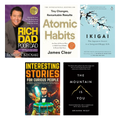 Life – Changing Books Bundle – Rich Dad Poor Dad + Atomic Habits + Ikigai + Bill O'Neill Stories + Mountain is You – Business