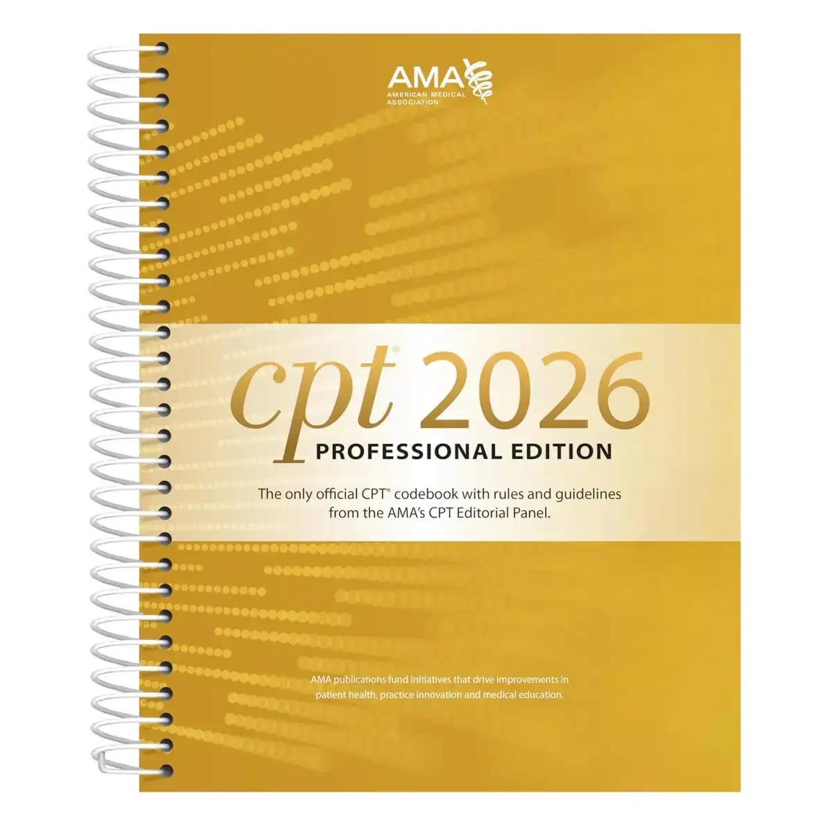 CPT Professional 2026 – American Medical Association Official Coding Manual – Spiral Binding – ISBN: 9781640163225 – Medical 