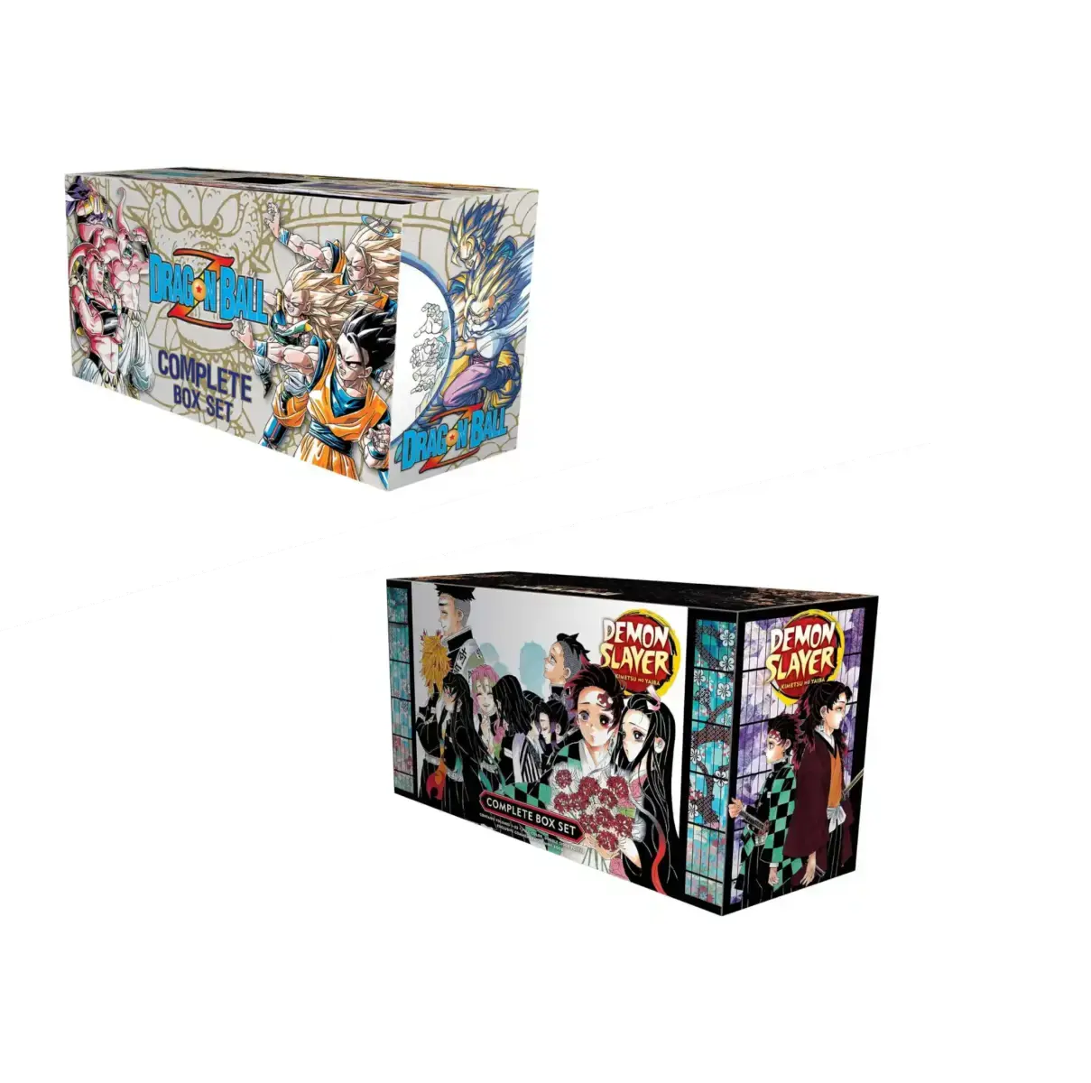 Combo of the Complete Box Set of Demon Slayer: Kimetsu no Yaiba and the Complete Box Set of Dragon Ball Z – (PB) – Manga & Bo