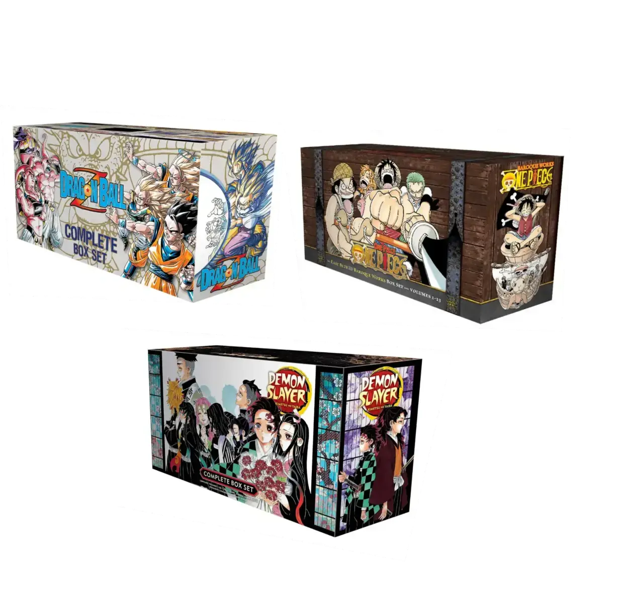 Combo of the Complete Box Set of Dragon Ball Z and the Complete Box Set of Demon Slayer: Kimetsu no Yaiba, along with the Com