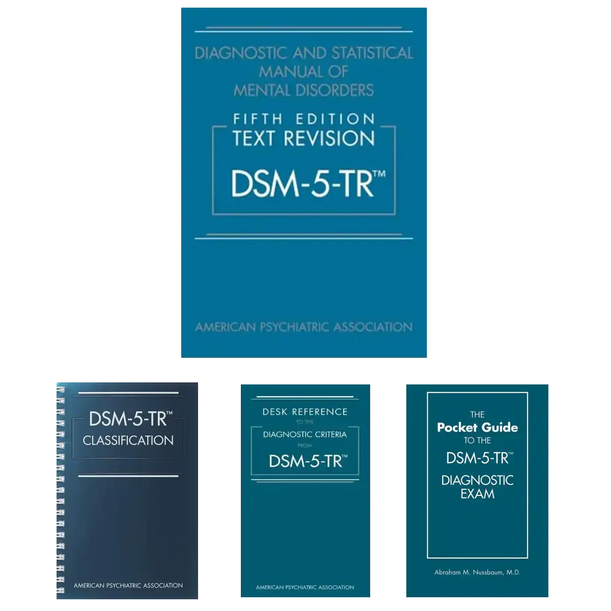 DSM – 5 – TR (5 – Book Combo): Diagnostic and Statistical Manual of Mental Disorders + Desk Reference + Pocket Guide to Diagn