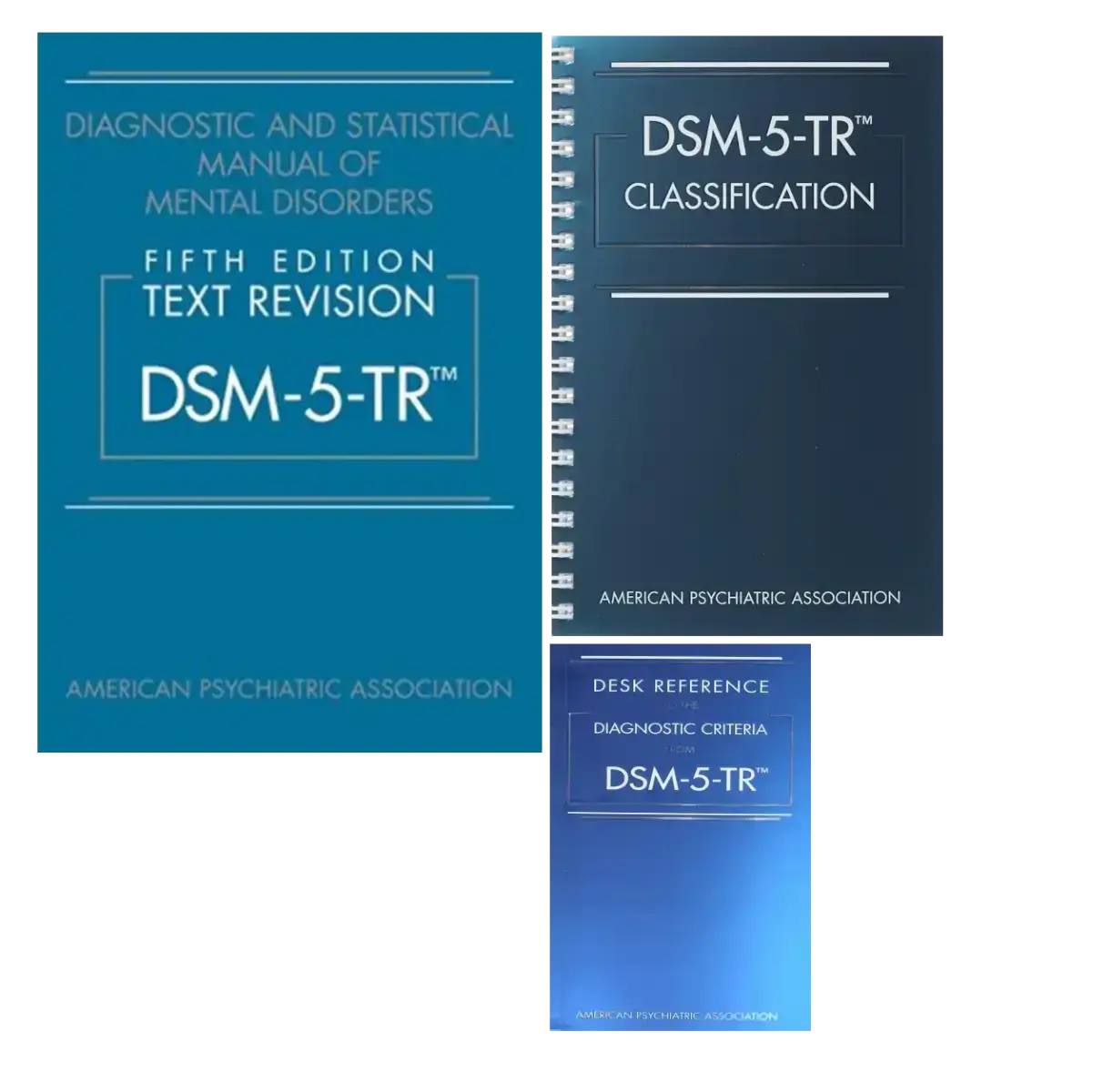 DSM 5 TR Hardcover & Desk Reference & Classification Spiral bound Combo Pack – ISBN: 9780890425756 – 9780890425794 – 97808904