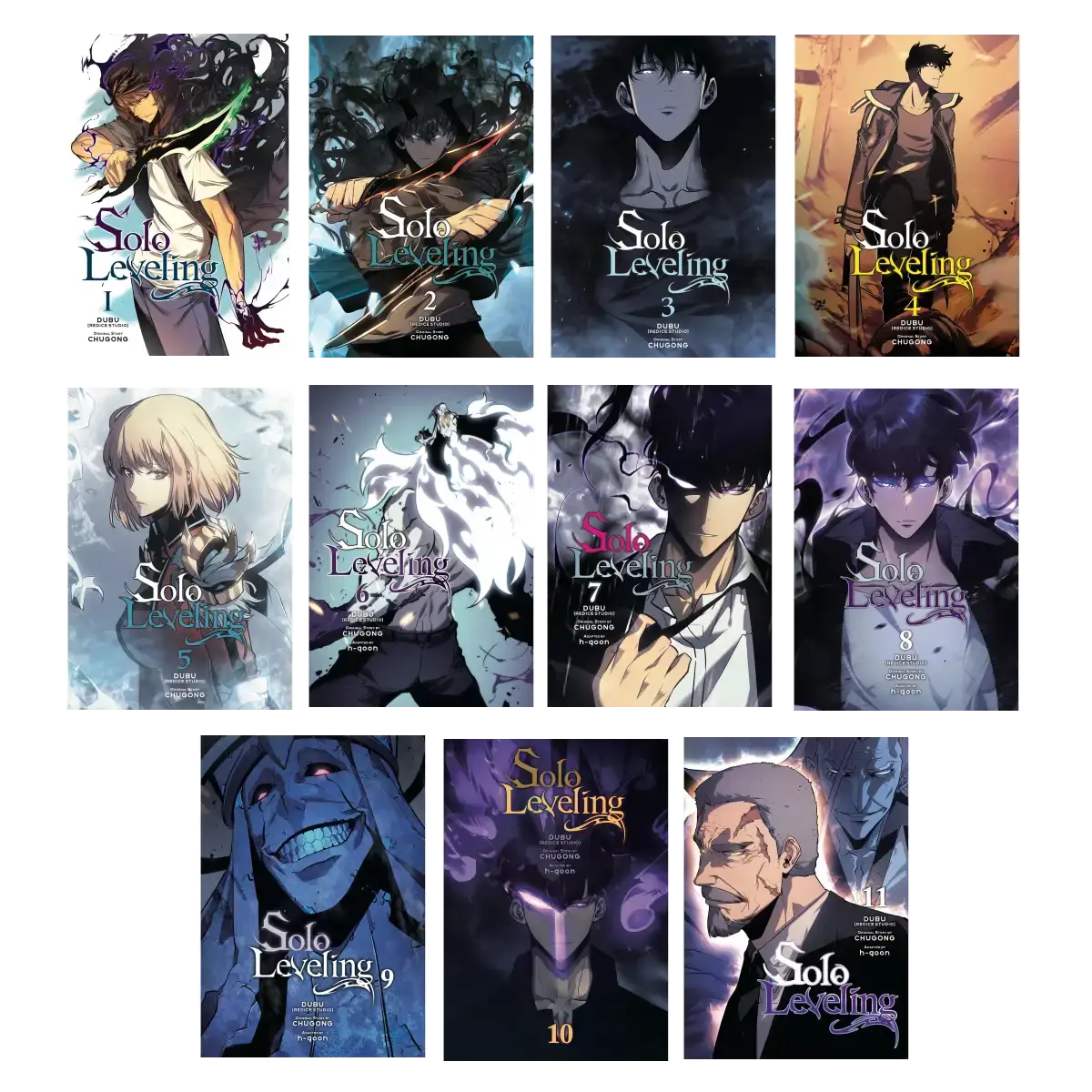 Solo Leveling Manga Series – Vol. 1 to 11 (11 Books Set Collection in Full Color) by Chugong – Paperback – Manga & Box Sets b