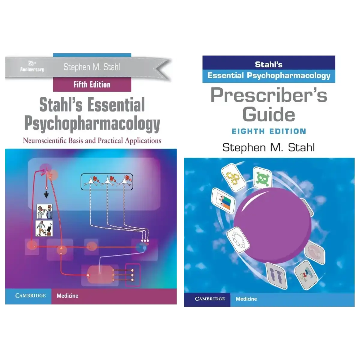 Stahl’s Essential Psychopharmacology 5th Edition + Prescriber’s Guide 8th Edition – Official Cambridge Medicine Bundle – Medi